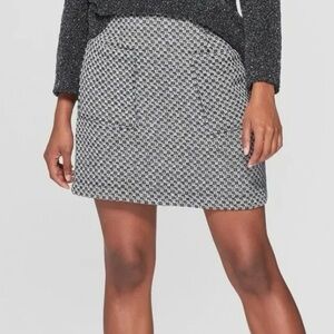 Who what wear black/white mini skirt